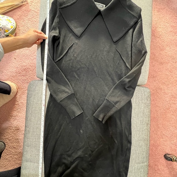 Vintage knit Claude Montana dress, Medium.  Mid 1980s - Picture 6 of 7